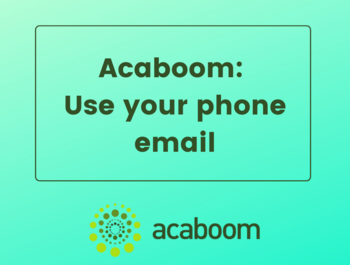 Acaboom: Use your phone email