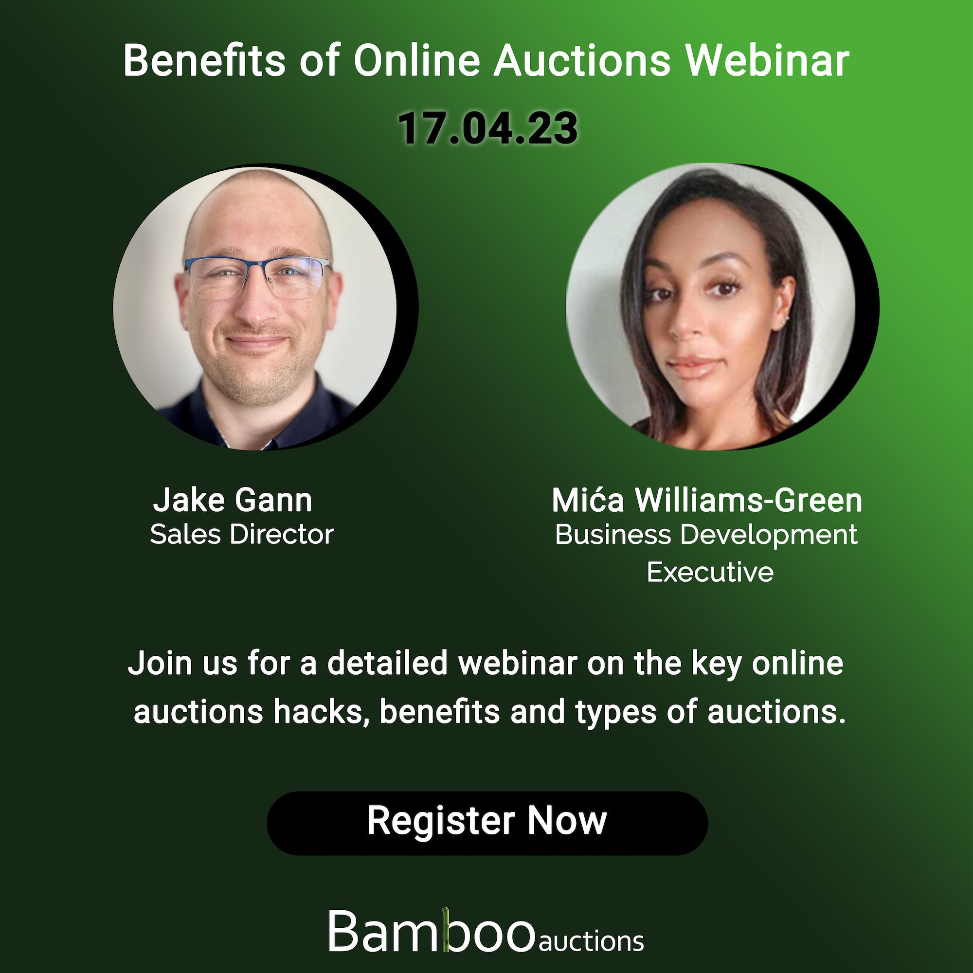 Free Webinar and Q&A with Bamboo Auctions - Key Online Auction Hacks, Benefits and Methods